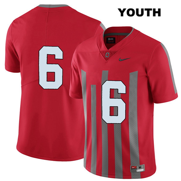 Ohio State Buckeyes Youth Kory Curtis #6 Red Authentic Nike Elite No Name College NCAA Stitched Football Jersey YC19Z20FK